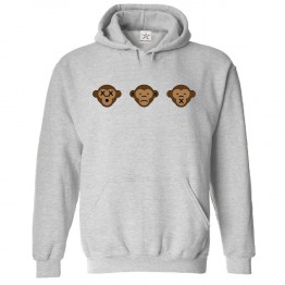 Monkey Emojis Unisex Classic Kids and Adults Pullover Hoodie 									 									 									